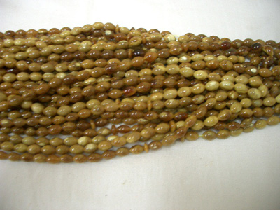 Olive shape loose amber beads (drilled)