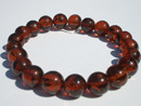 Dark cognac colour amber bracelet