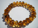 Stretch amber bracelet - baroque beads