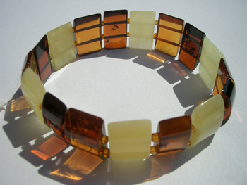 Faceted amber bracelet - stretch bracelet