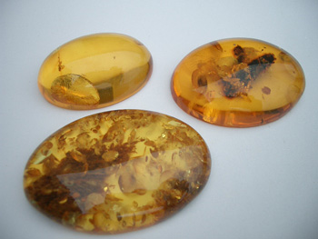 Loose amber cabochon gemstones polished wholesale