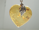 Amber heart - Amber heart shaped pendant