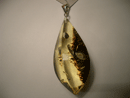 transparent amber pendant