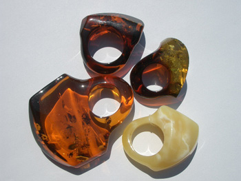 thumbnail image 2 of Wholesale Job Lot 5 Baltic Amber & 925 Sterling Silver Rings | Natural Multi-Colored Artisan Jewelry 2 of 6