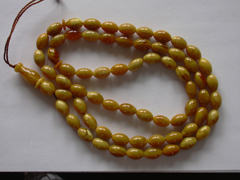 Amber rosary prayer beads - chocolate olive amber beads